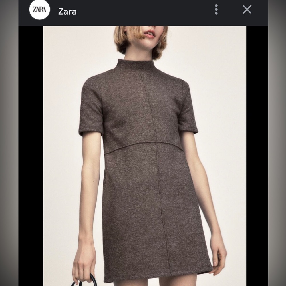 Zara Sweater Dress NWT - Espresso/Marled Brown - Size L - purchased on sale!